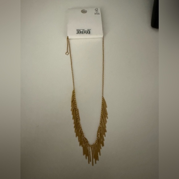 NWT Madewell Gold Fringe Necklace - Picture 4 of 4